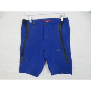 Nike Tech Woven 2.0 Shorts Mens 30 Blue Stretch Zip Pockets Hiking Trail Bonded